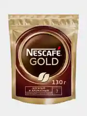 Кофе растворимый Nescafe Gold, сублимированный, с добавлением молотого, дой-пак, 130 г