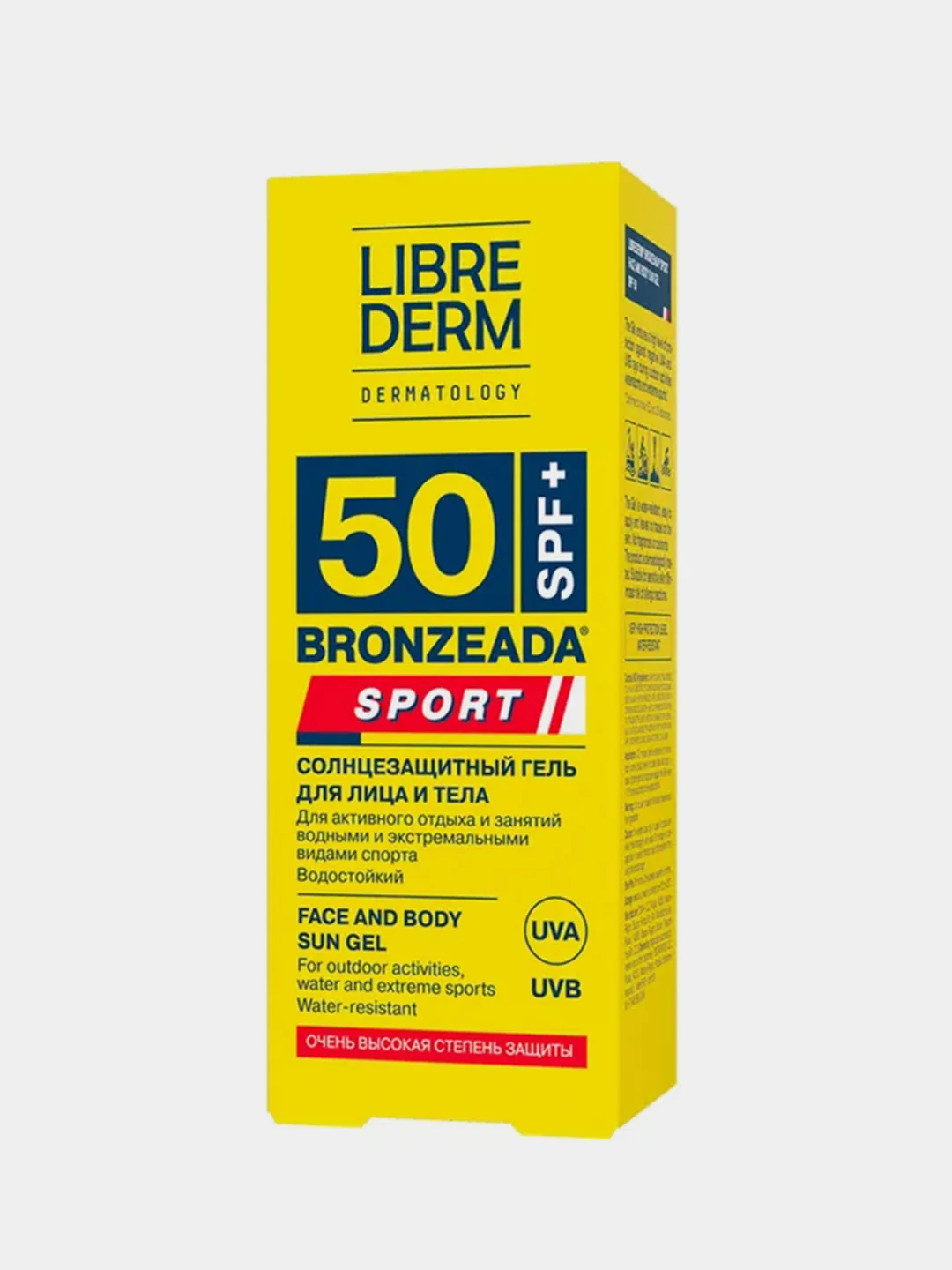 Cолнцезащитный гель для лица и тела LIBREDERM BRONZEADA SPORT, SPF 50, 50 мл
