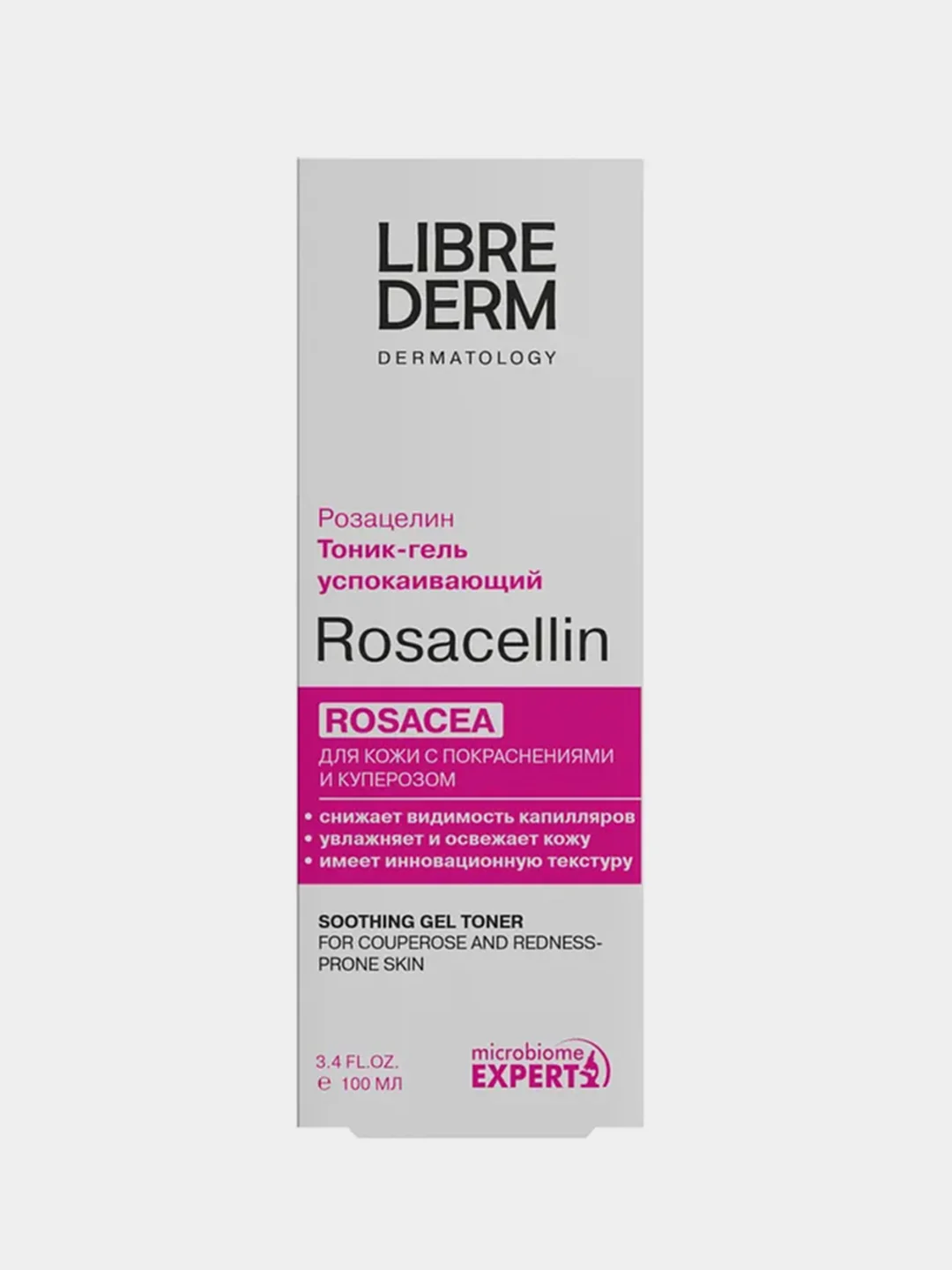 Тоник-гель для лица LIBREDERM ROSACELLIN успокаивающий, 100 мл