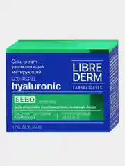 Гиалуроновый cica-крем дневной Librederm Eco-refill, матирующий, для жирной кожи, 50 мл