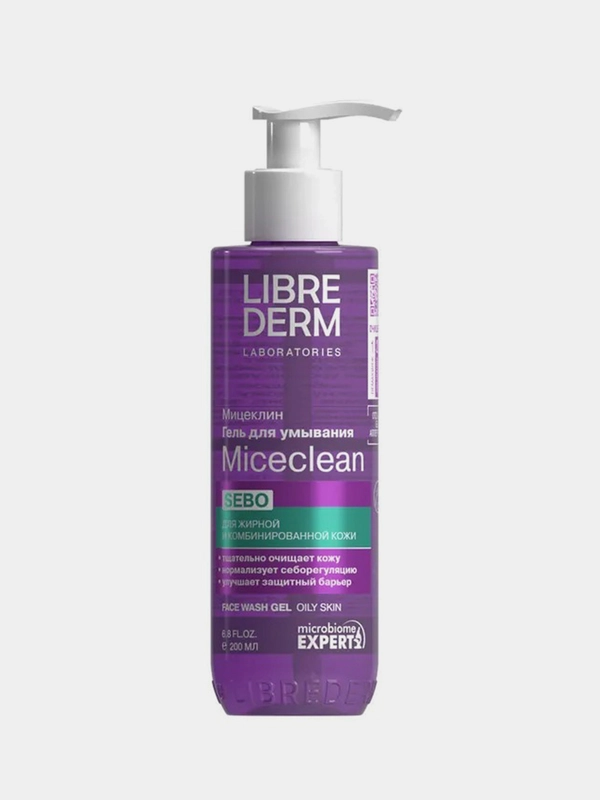 Гель для умывания LIBREDERM MICECLEAN SEBO, для жирной и комбинированной кожи, 200 мл