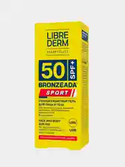 Солнцезащитный гель Librederm BRONZEADA SPORT, для лица и тела, SPF 50, 150 мл
