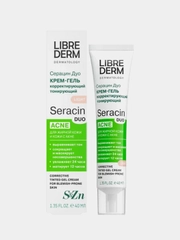 Крем-гель для лица LIBREDERM Серацин ДУО, корректирующий, светло-бежевый тон, 40 мл