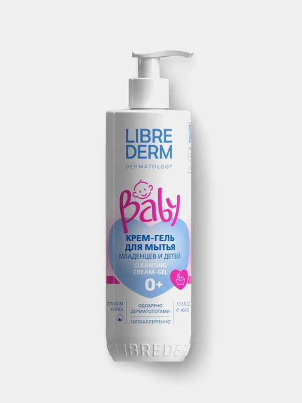 Крем-гель Librederm Baby, для мытья новорожденных, младенцев и детей, 400 мл