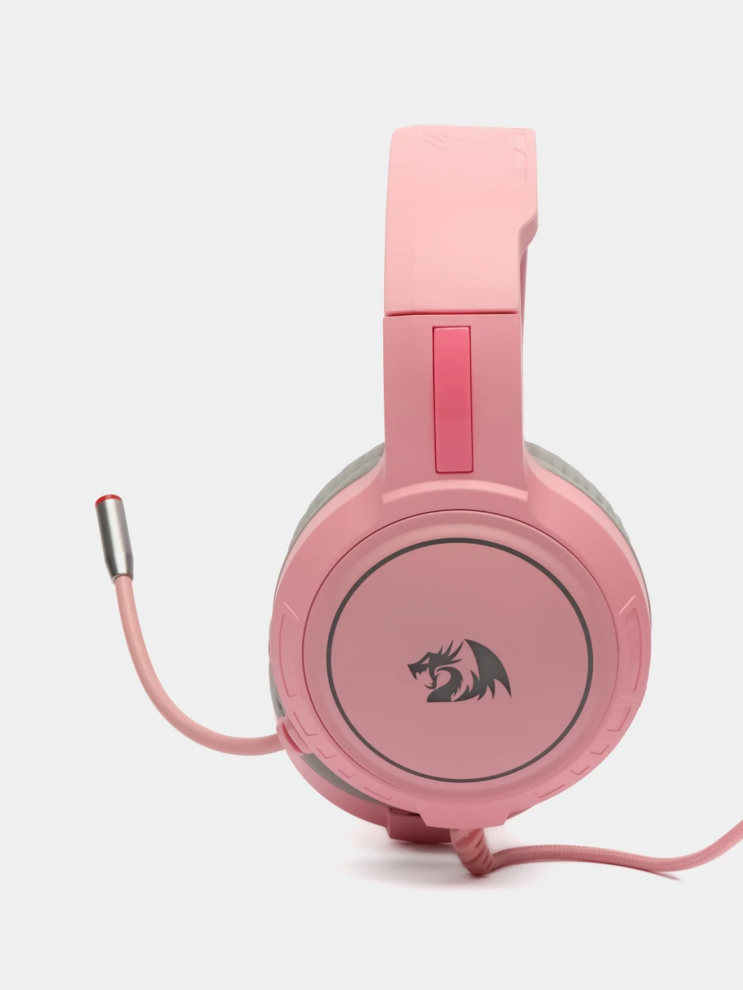 Розовый наушники игровые с микрофоном Defender Mento RGB, светящиеся с подсветкой