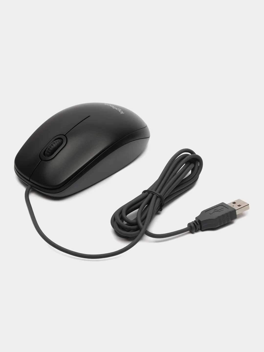 Черный мышь проводная Logitech M90, USB