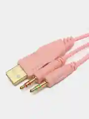 Розовый наушники игровые с микрофоном Defender Mento RGB, светящиеся с подсветкой