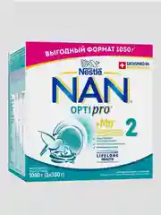 Смесь детская NAN OptiPro 2 сухая молочная, с 6 мес, (3x350 г) 1050 г