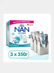 Смесь детская NAN OptiPro 2 сухая молочная, с 6 мес, (3x350 г) 1050 г