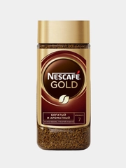 Кофе растворимый Nescafe Gold сублимированный с добавлением молотого, банка, 95г