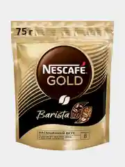 Кофе растворимый Nescafe Gold Barista, сублимированный с добавлением молотого, 75 г