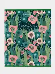 Тетрадь BRAUBERG "Wild Flowers", А5, скоба, клетка, 96 листов