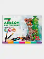 Альбом для рисования BRAUBERG KIDS "Зверята", А4, 40 листов