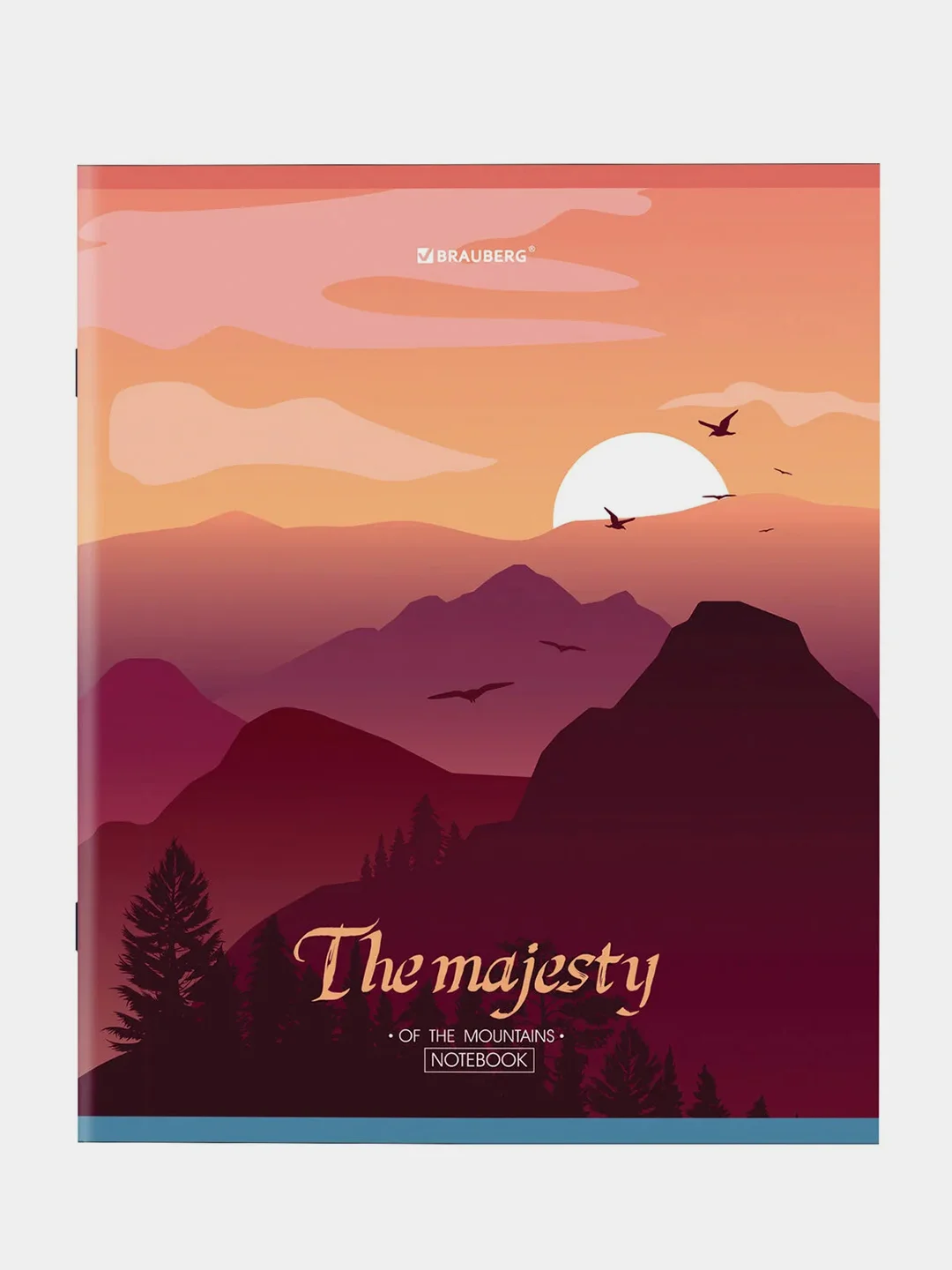 Тетрадь BRAUBERG "Majesty", А5, скоба, клетка, 2 штуки, 48 листов