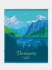 Тетрадь BRAUBERG "Majesty", А5, скоба, клетка, 2 штуки, 48 листов