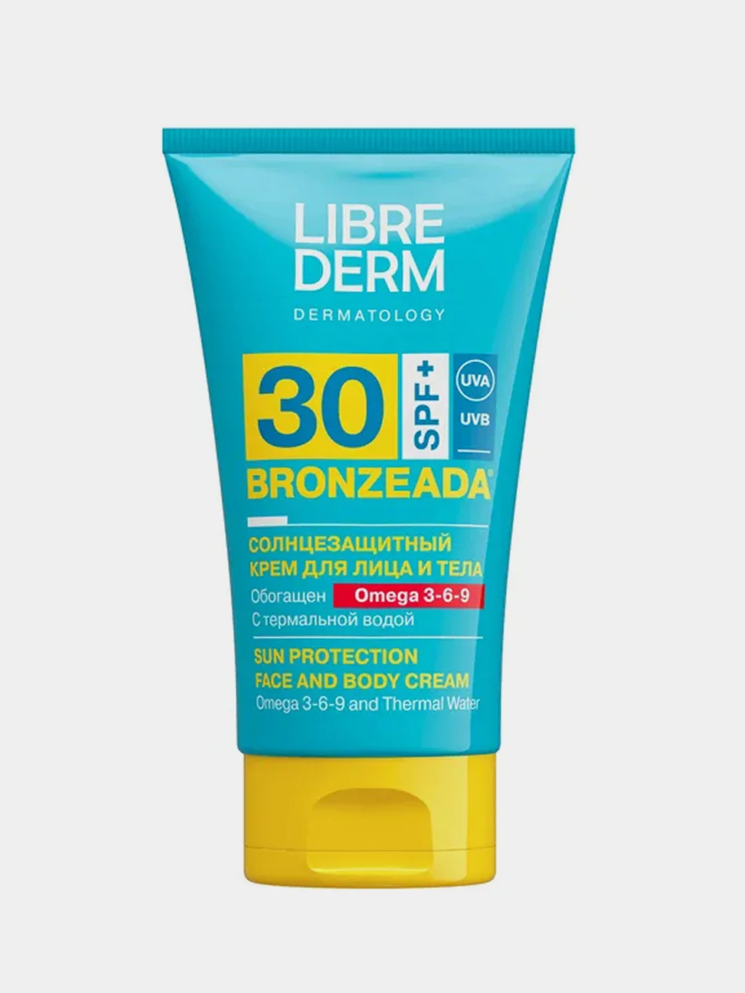Солнцезащитный крем LIBREDERM BRONZEADA с Омега 3-6-9 и термальной водой, SPF30, 150 мл