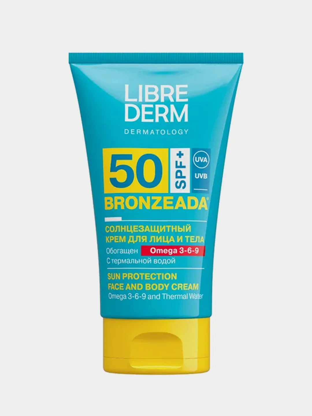 Солнцезащитный крем LIBREDERM BRONZEADA с Омега 3-6-9 и термальной водой, SPF50, 150 мл