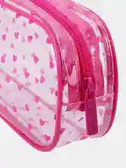 Пенал-косметичка BRAUBERG LUCENT "Hearts", на молнии, прозрачный, 21х5х9 см