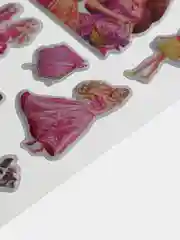 Пудровый наклейки детские, обьемные, наклейки-стикеры,  с Барби, Холодное сердце, Принцессы, Пони