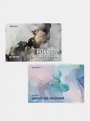 Альбом для рисования BRAUBERG "Мрамор", А4, скоба, 205х290 мм, 40 листов