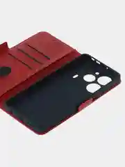 Алый чехол-книжка для Tecno Pova 6 Pro из высококачественной искусственной кожи