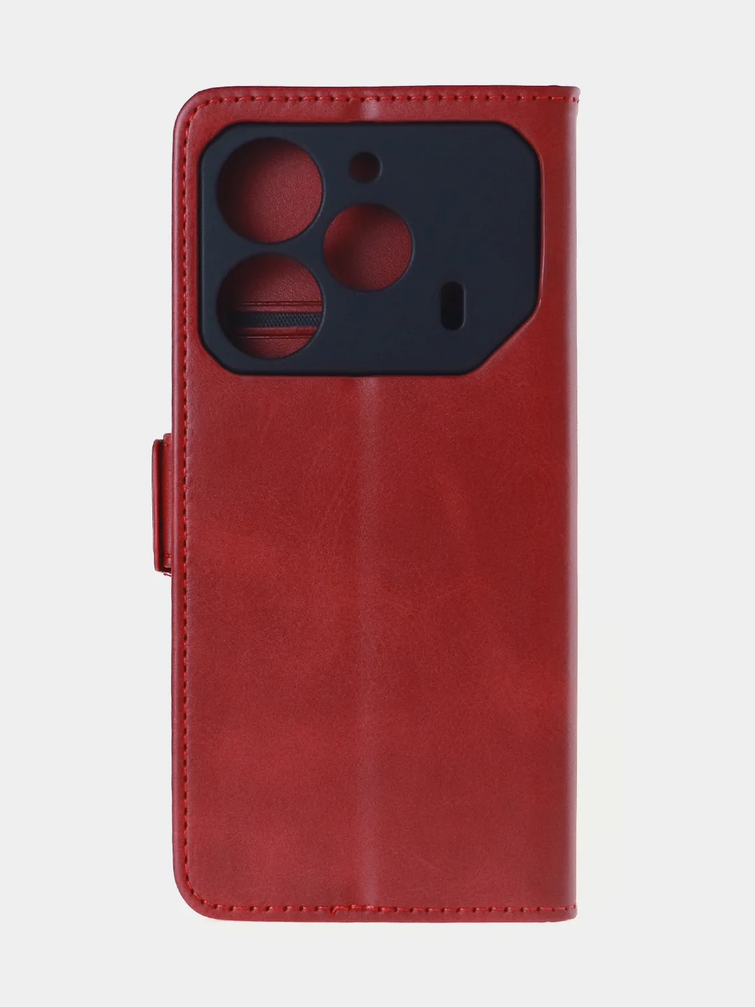 Алый чехол-книжка для Tecno Pova 6 Pro из высококачественной искусственной кожи