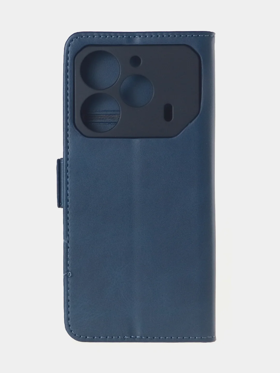Темно-синий чехол-книжка для Tecno Pova 6 Pro из высококачественной искусственной кожи