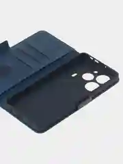 Темно-синий чехол-книжка для Tecno Pova 6 Pro из высококачественной искусственной кожи