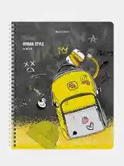 Тетрадь BRAUBERG "Urban Style", А5, 48 листов, гребень, клетка