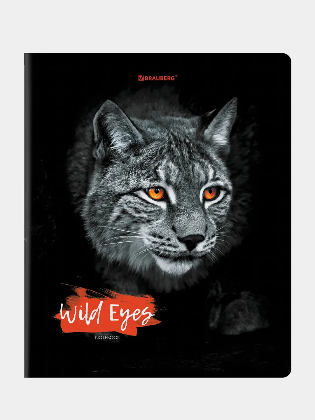 Тетрадь BRAUBERG "Wild eyes", скоба, клетка, А5, 48 листов, комплект 2 штуки