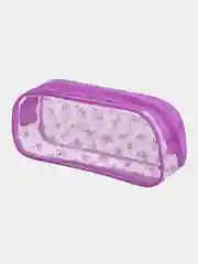 Пенал-косметичка BRAUBERG Lucent "Butterfly", прозрачный, на молнии