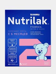 Смесь детская Nutrilak Premium 2, молочная, сухая, адаптированная, с 6 месяцев, 300 г