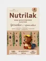 Каша детская Nutrilak, молочная, гречневая, с черносливом,без сахара, с 4 месяцев, 200 г