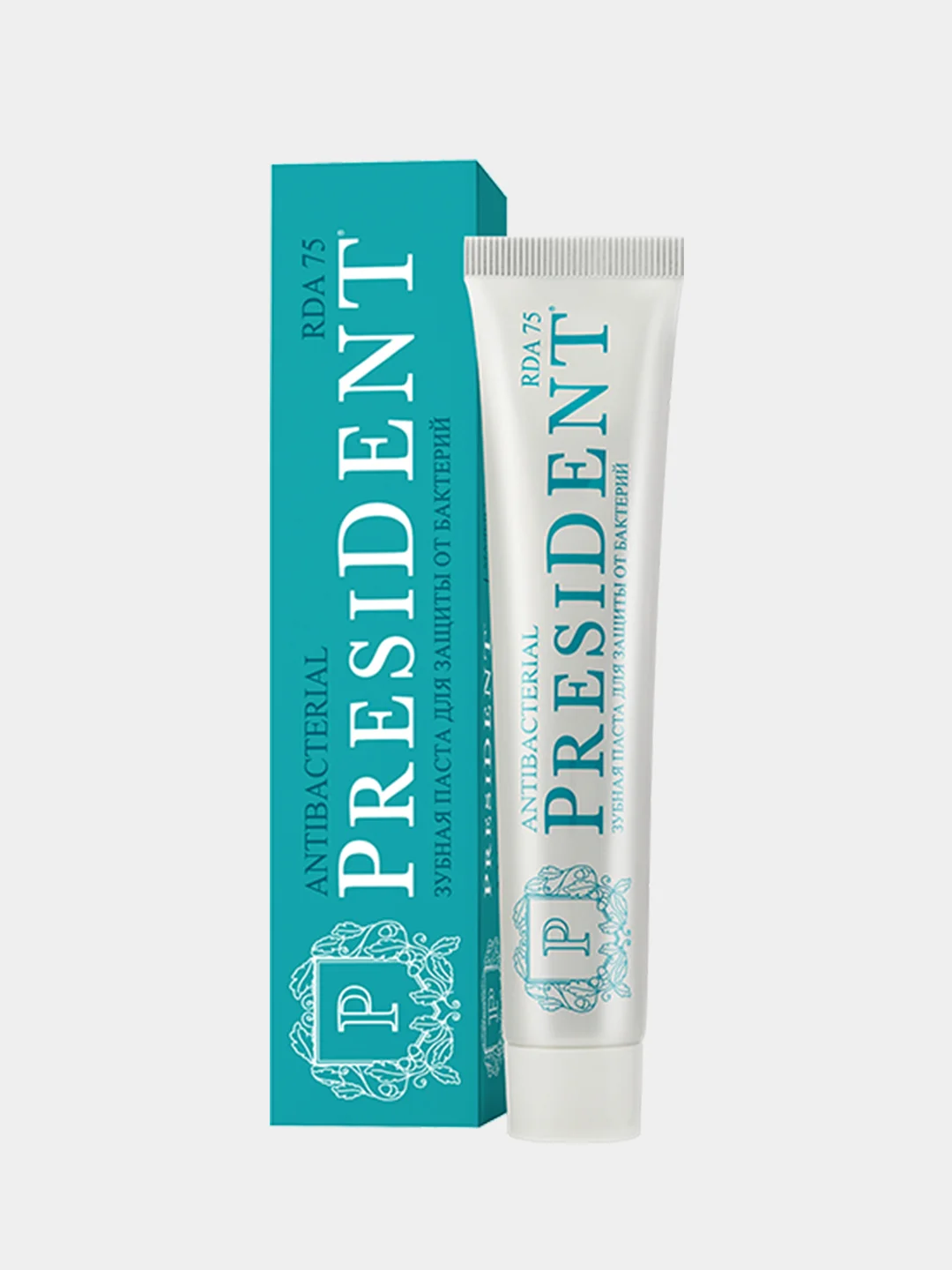 Зубная паста PRESIDENT Antibacterial, 75 RDA, защита от бактерий, 75 г