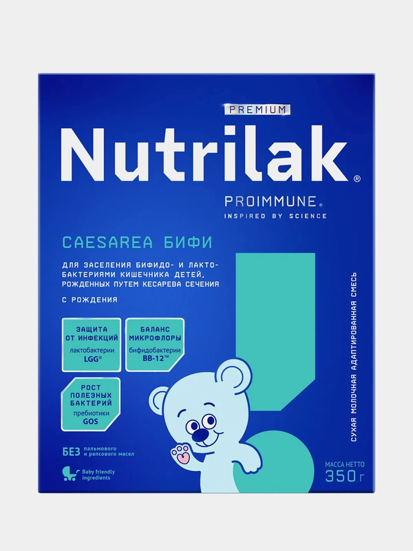 Смесь детская Nutrilak Premium Caesarea Бифи, молочная, сухая, с рождения, 350 г