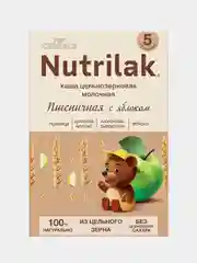 Каша детская Nutrilak, молочная, пшеничная, с яблоком, без сахара, с 5 месяцев, 200 г