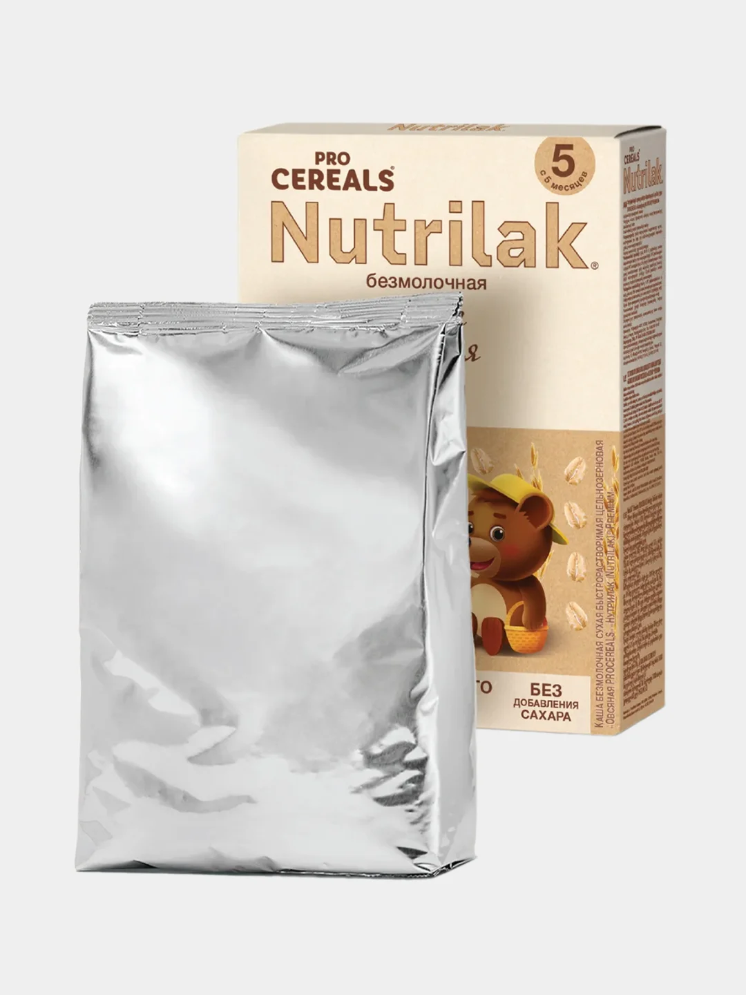 Каша детская Nutrilak безмолочная, овсяная, без сахара, с 5 месяцев, 200 г