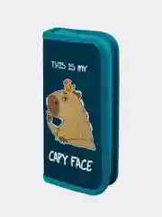 Пенал Пифагор "Capy face", 1 отделение, ламинированный картон, 19х9 см