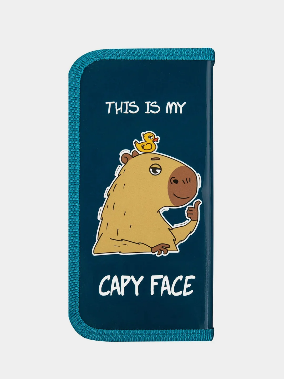 Пенал Пифагор "Capy face", 1 отделение, ламинированный картон, 19х9 см
