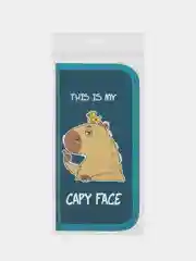 Пенал Пифагор "Capy face", 1 отделение, ламинированный картон, 19х9 см