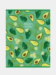 Тетрадь STAFF Basic "Fruity", А4,  скоба, клетка, 96 листов