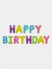 Тиффани гирлянда растяжка из воздушных фольгированных шаров "Happy Birthday", С днем рождения, 40 см