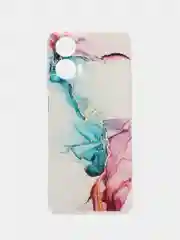 Ледяной чехол на Motorola Moto G24 / Моторола Мото G24 прозрачный, с рисунком, защита камеры