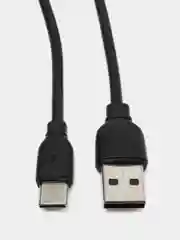 Черный зарядный кабель Type-C-USB для Android, зарядное устройство, быстрая зарядка, 1 м, 2,4А