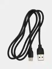 Черный зарядный кабель Type-C-USB для Android, зарядное устройство, быстрая зарядка, 1 м, 2,4А