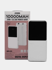 Внешний аккумулятор повербанк Remax 10000 MAH 22W+22.5W Power Bank LED Display