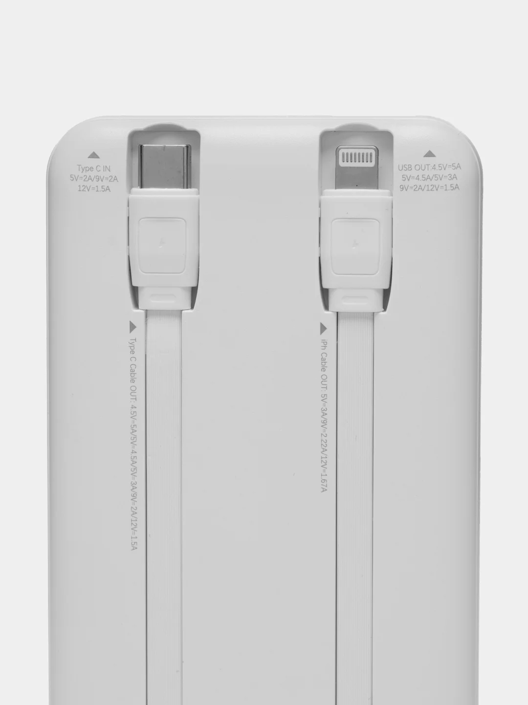 Белый внешний аккумулятор повербанк Remax 10000 MAH 22W+22.5W Power Bank LED Display