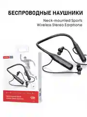 Черный беспроводные спортивные наушники TRANYOO Wireless Stereo Earphone, T-M28 крепление на шее
