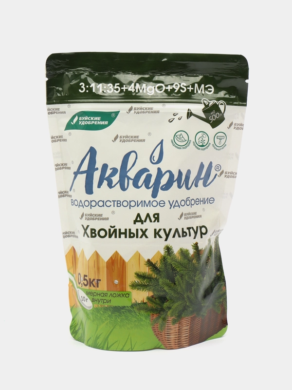 Акварин Для хвойных 0,5кг (дой-пак) БХЗ Буйские удобрения