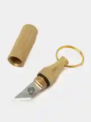 Серебряный нож-брелок для ключей с запасными лезвиями 1,2 шт